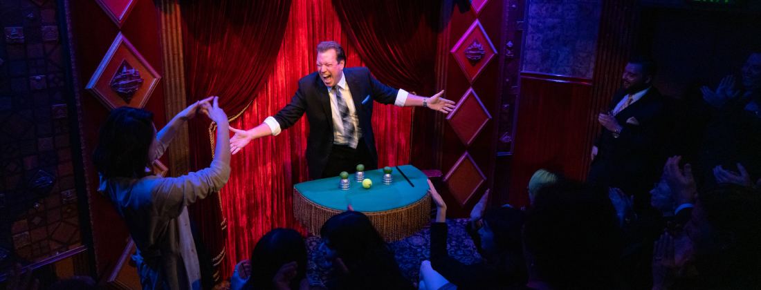 Magician John Shryock, a regular guest at Carnival of Illusion Theater